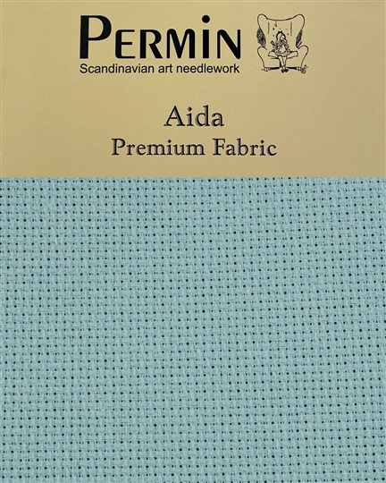 Permin 14 Count Aida - Bright Blue