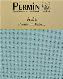 Permin 14 Count Aida - Bright Blue