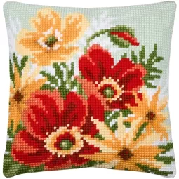 Poppy Bouquet Cushion