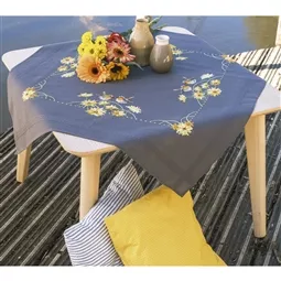 Robins and Yellow Flowers Tablecloth