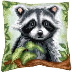 Raccoon in Tree Cushion