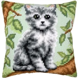 Kitten in Tree Cushion