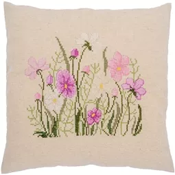 Pink Flowers Cushion Kit