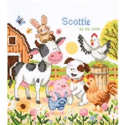 Farm Animals Birth Sampler