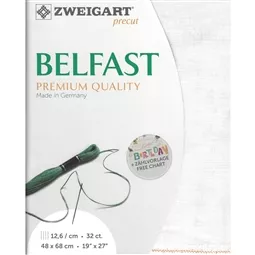 Belfast 32 Count Linen Pre-Cut - White