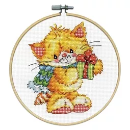 Cat and Gift with Hoop
