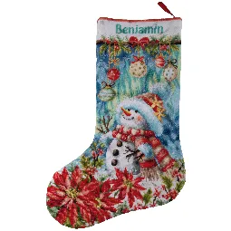 Snowman in Bloom Stocking
