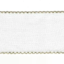 Zweigart 14 count Aida Band 50mm - White/Gold